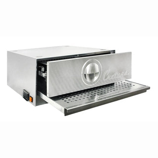 The inside parts and structure of the Cretors Hot Dog Bun Warmer for storing and warming hot dogs.