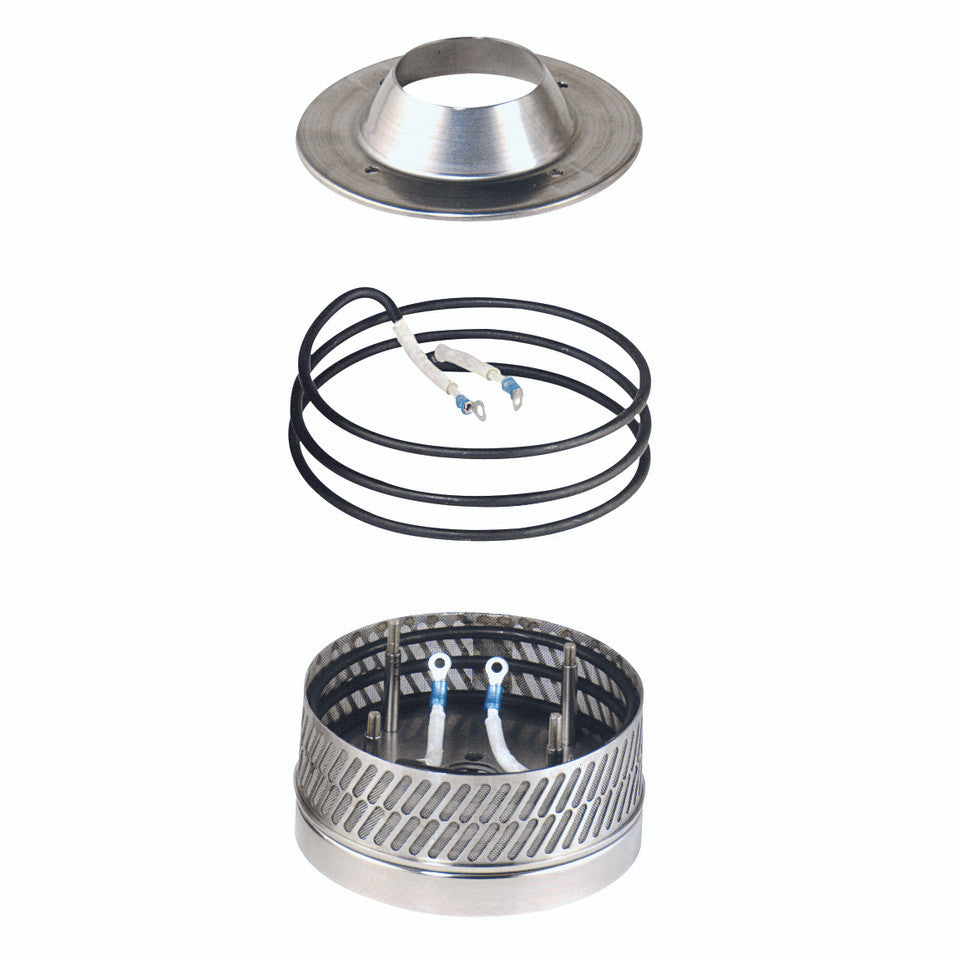 The parts of Cretors Ringmaster 7 Floss Head Industrial for making cotton candy.