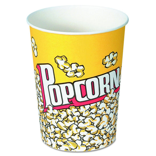 32 oz. Yellow Popcorn Paper Cup x 24 pcs