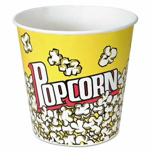64 oz. Yellow Popcorn Paper Cup x 24 pcs