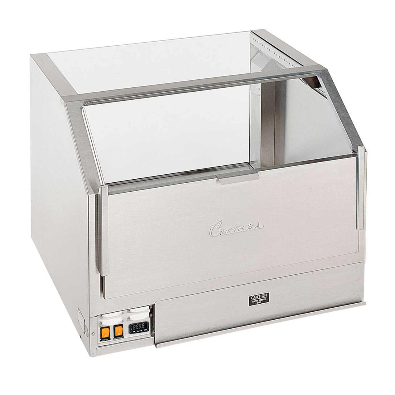 Cretors 36 Counter Showcase Cornditioner Cabinet for storing, displaying and keeping popcorn warm.