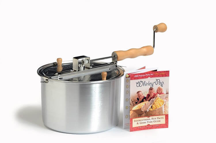 Whirley-Pop Hand Crank Popping Machine - Silver with Metal Gears ...