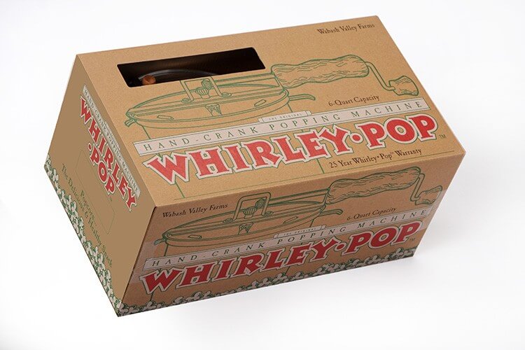 The carton box of Whirley-Pop Hand Crank Popping Machine for popping pocorn