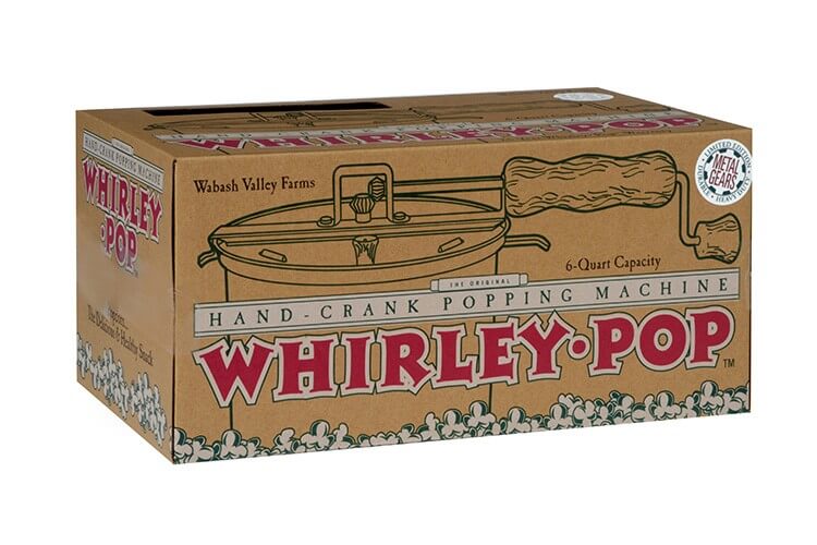 The carton box of Whirley-Pop Hand Crank Popping Machine for popping pocorn